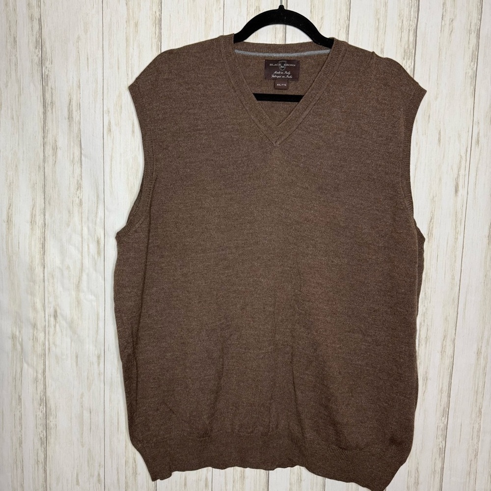 Black Brown 1826 V-Neck XXL Brown Sweater Vest